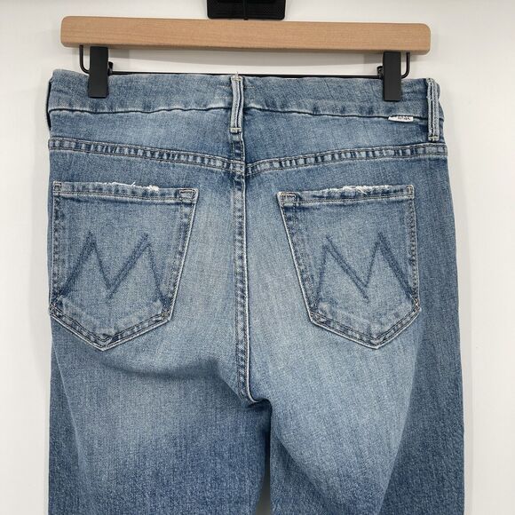 Mother Womens Jeans Sz 28 Looker Ankle Step Fray Skinny Distressed Stretch Denim - Picture 7 of 11